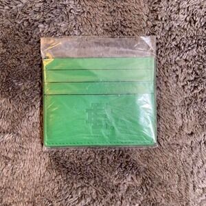 Eric Emmanuel Green Leather Cardholder